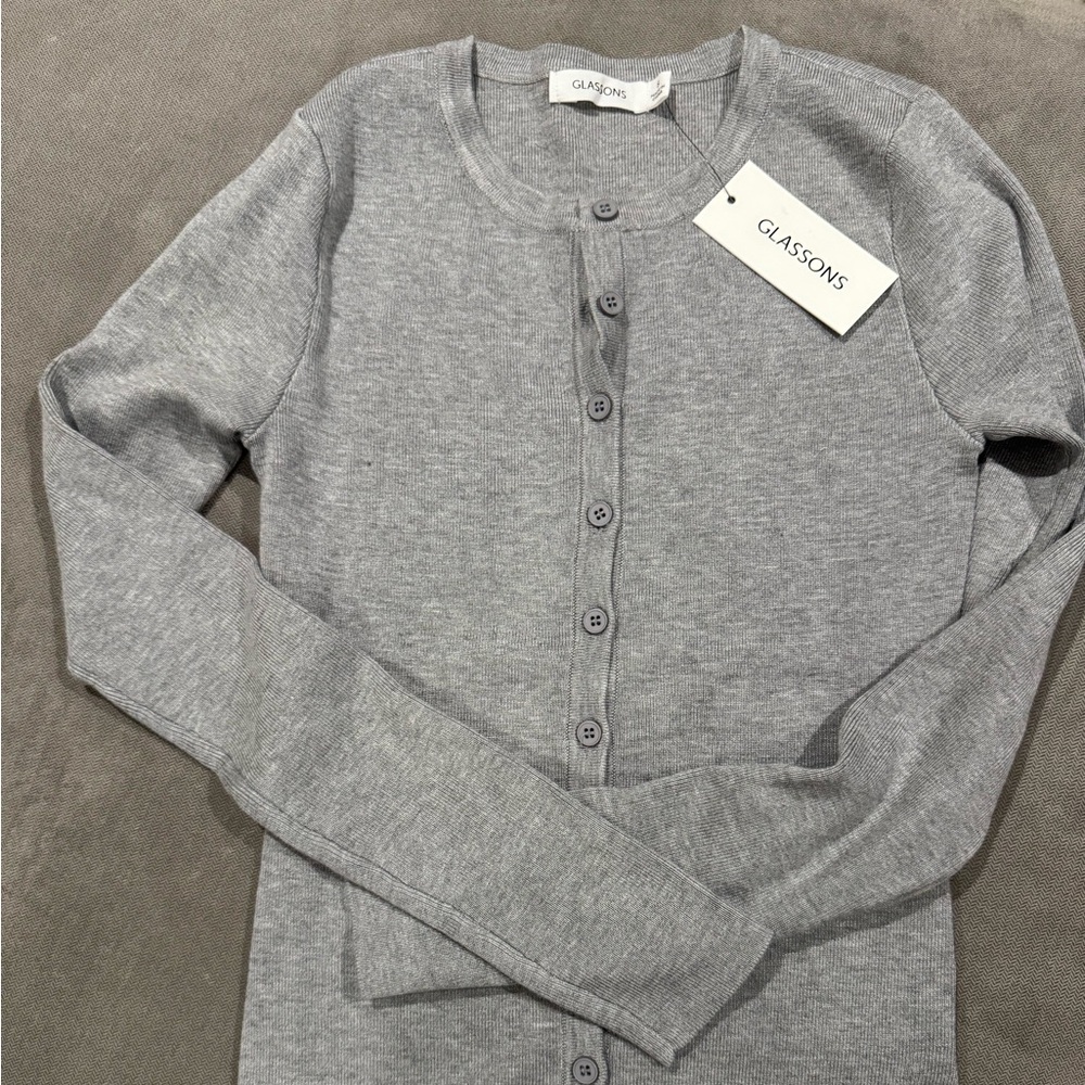 Glassons Ribbed Button Cardigan NWT - Picture 3 of 3